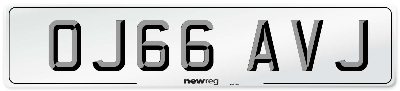 OJ66 AVJ Number Plate from New Reg